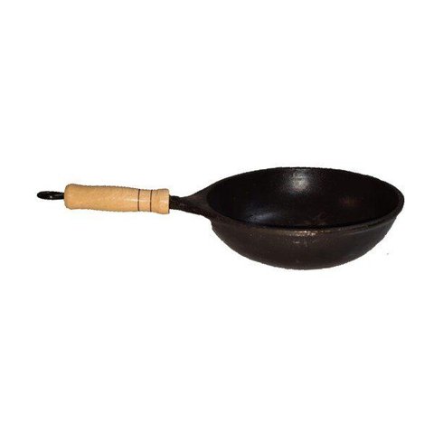Frigideira Wok Antiaderente Cabo Madeira 20cm e Espátula