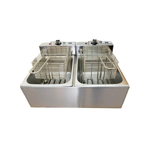 Fritadeira Elétrica 2 Cubas Plus Aço Inox 10l 110v 3600w