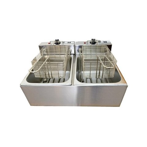 Fritadeira Elétrica 2 Cubas Plus Aço Inox 10L 220v 5000W