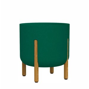 Vaso Cilíndrico Decore Polietileno 36x33x33cm Japi - Verde Musgo