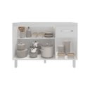 Ver imagem 5 de Balcão Armário Gabinete para Pia de Cozinha 118 Cm Aline 3 Portas e 1 Gaveta Branco