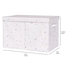 Organizador Retangular Reciclado Estampa Terrazzo Cinza 3 Sprouts - 3