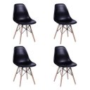 Ver imagem 4 de Conjunto Mesa Eames Eiffel Branca 110cm com 4 Cadeiras Pretas para Jantar