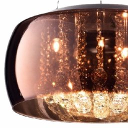 Luminária de Teto 50cm Lustre Cristal K9 com Lâmpadas Led - 2