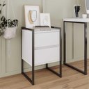 Ver imagem 2 de Gaveteiro Industrial com Gaveta Lelly - Branco Preto