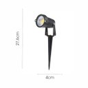 Ver imagem 3 de Luminária Espeto Jardim 5w Led 2700k Branco Quente Cob Ip65
