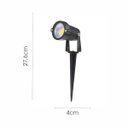 Ver imagem 3 de Luminária 5w Espeto Jardim Led Cob 2700k Branco Quente Ip65
