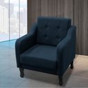 Ver imagem 1 de Poltrona Decorativa Bella Sala Recepção Escritorio - Lobo Shopp:azul Marinho