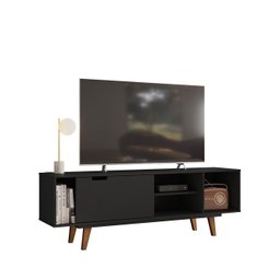Rack Para TV até 43 Polegadas Pés Madeira Maciça Retrô 75 - 4