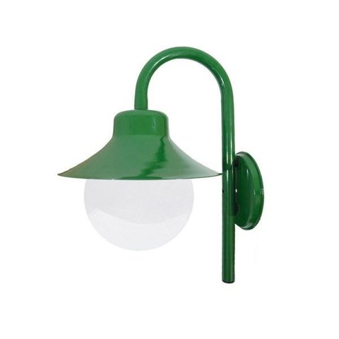 Arandela Colonial São Paulo Antigo 228 Globo de Vidro Transparente Verde