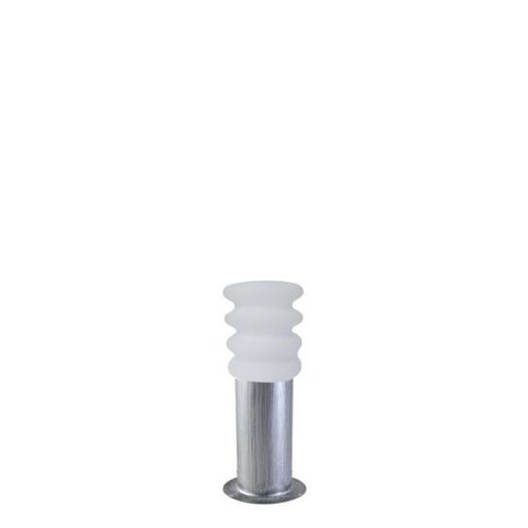 Balizador de Jardim Contemporâneo Marte 30cm Pa1030 em Alumínio Prata Velha