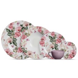 APARELHO DE JANTAR 20 PÇS FLOR ENCANTO ALLEANZA 1°LINHA - 1