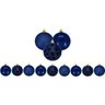 Jogo 9 Bolas De Natal Mix Estrela Print Azul Premium 6cm - Magizi - 3