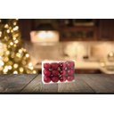 Ver imagem 4 de Kit 60 Mini Bolas Natal Vermelha Glitter, Fosca, Lisa 3cm - Master Christmas