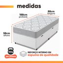 Ver imagem 3 de Cama Box Baú Solteiro Double Face 100% D33 Edén 88x188x58cm Herval - Suporta até 100kg