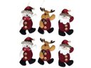 Ver imagem 1 de Kit Enfeite para Árvore 6 Peças Boneco de Neve, Papai Noel e Rena 16cm - Riomaster