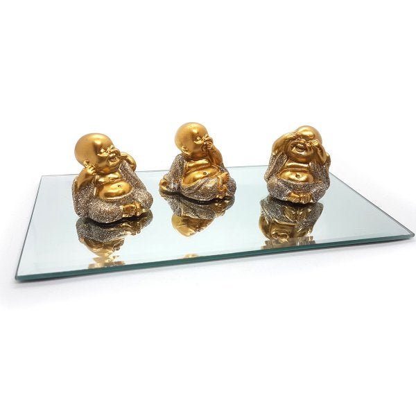 Trio De Buda Estatueta Cego Surdo Mudo Estatueta Buda 4 cm - 6