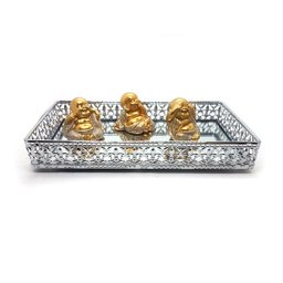 Trio De Buda Estatueta Cego Surdo Mudo Estatueta Buda 4 cm - 5