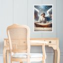 Ver imagem 2 de Quadro Decorativo Anjo com Mapa Astral 24x18cm - com Vidro:moldura Preta