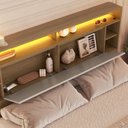 Ver imagem 6 de Cama de Casal Queen com 6 Gavetas Cabeceira com Organizador e Ilunimação em LED Genebra