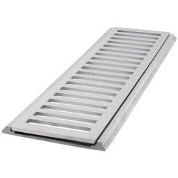 Grelha Alumínio Escovado 15x050 (pedestre) Lgmais - 1