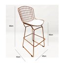 Ver imagem 4 de Banqueta BERTÓIA cobre assento branco altura 60cm - Poltronas do Sul