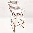 Ver imagem 1 de Banqueta BERTÓIA cobre assento branco altura 60cm - Poltronas do Sul