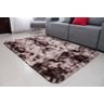 Tapete para Sala Quarto Cozinha Escritório Peludo Felpudo Shaggy 1,40x1,00 Marrom Mesclado Claro - 2