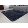Tapete para Sala Quarto Cozinha Escritório Peludo Felpudo Macio Shaggy 1,40x1,00 Cinza Liso - 2
