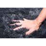 Tapete para Sala Quarto Cozinha Escritório Peludo Felpudo Macio Shaggy 1,40x1,00 Cinza Liso - 4