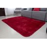Tapete para Sala Quarto Cozinha Escritório Peludo Felpudo Macio Shaggy 1,40x1,00 Vinho/Bordô - 2