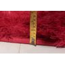 Tapete para Sala Quarto Cozinha Escritório Peludo Felpudo Macio Shaggy 1,40x1,00 Vinho/Bordô - 5