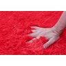 Tapete para Sala Quarto Cozinha Escritório Peludo Felpudo Macio Shaggy 1,40x1,00 Vermelho Liso - 4