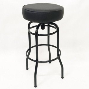 Banqueta Bar Alta Giratória Preta Assento Preto - Poltronas do Sul