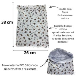 Saco Impermeável Roupa Molhada Bebê Safarib Minha Estrelinha - 5