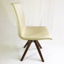 Ver imagem 4 de Kit 2 Cadeiras de Jantar Amanda Facto Champanhe Base Giratória Madeira Maciça - Poltronas Do Sul