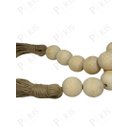 Ver imagem 2 de Peça Decorativa Cordão de Mesa com 20 Bolas Bege 115cm 14683-pl