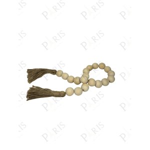 Peça Decorativa Cordão de Mesa com 20 Bolas Bege 115cm 14683-pl