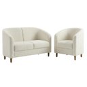 Ver imagem 1 de Kit Poltrona e Namoradeira Aura Pes Madeira Boucle Tce 1010 Moll