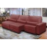 Sofá Grande Master Retrátil 3,80M Duplo Molejo Reclinável D28 Veludo Vermelho - 1