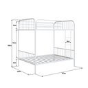 Ver imagem 5 de Beliche Casal/casal em Ferro - Margarida:branco