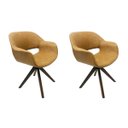 Ver imagem 1 de Kit 2 Poltronas Decorativa Eduarda Cor Caramelo Base Madeira - Poltronas do Sul