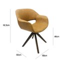 Ver imagem 4 de Kit 2 Poltronas Decorativa Eduarda Cor Caramelo Base Madeira - Poltronas do Sul
