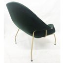 Ver imagem 5 de Poltrona Womb Chair com puff tecido Veludo Verde Militar Base cor Mostarda - Poltronas do Sul