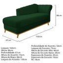 Ver imagem 4 de Kit Diva Recamier Vanessa 160cm Lado Esquerdo e 02 Poltronas Laura Suede - Doce Sonho Móveis RECAMIE