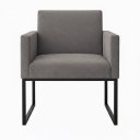Ver imagem 7 de Kit 2 Poltronas Reforçada para Recepção Base Metálica Preto Cinza