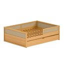 Ver imagem 2 de Cama Infantil Casal com Grades e Cama Auxiliar Madeira Maciça Magna Kids Casatema MadeiraOriginals