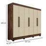 Guarda-roupa Casal Coliseu Top com 6 Portas e 4 Gavetas Móveis Imop - 6