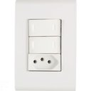 Ver imagem 1 de Conjunto 4x2 com 2 Interruptores Paralelos 10 a 250 V e 1 Tomada 2p+t 10 a 250 V Liz Bran