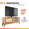Rack Bancada para Tv até 55 Polegadas 1,36m 1 Porta com Tela Rattan Off White/cedro Caribe Edn - 6